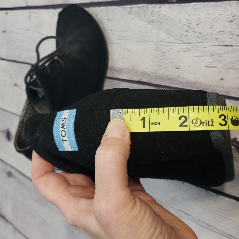 Toms Wedge Bootie 7 Black - Picture 10 of 10